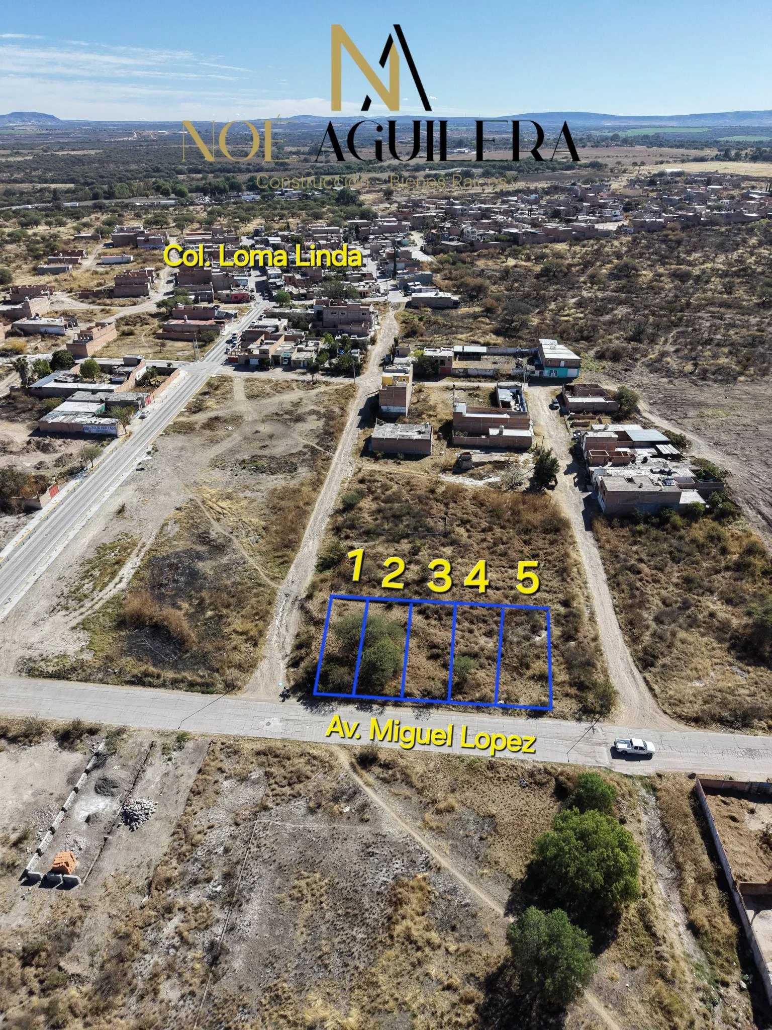 5 Terrenos juntos sobre avenida en colonia Loma Linda imagen 4